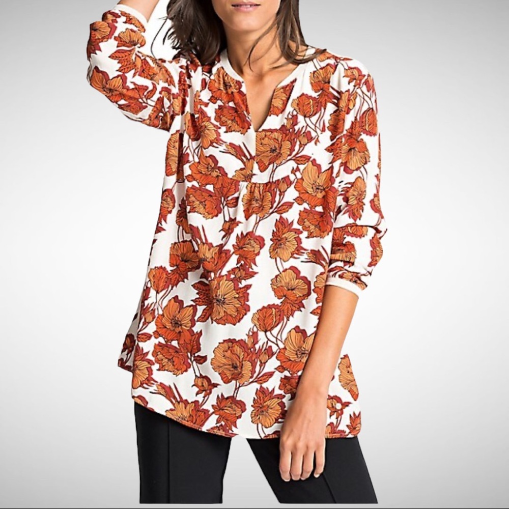 Olsen French Bourgeois Floral Blouse S